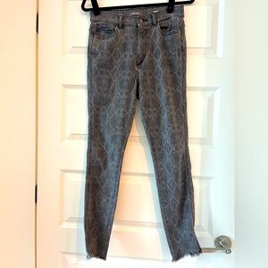 DL 1961 Farrow Ankle Highrise Snake Print Women Jeans Size 29
